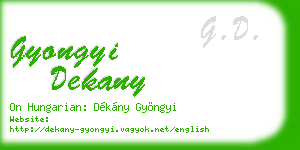 gyongyi dekany business card